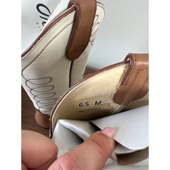 Preowned Fraulein Roadrunner Cowboy Almond Shape Toe Calf Leather Boot - Picture 10 of 11